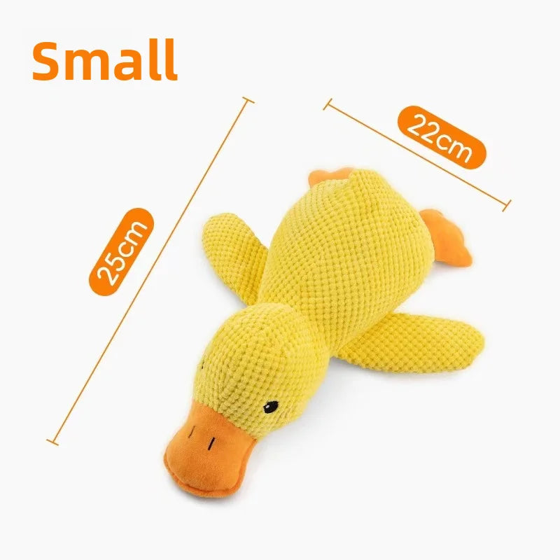 Plush Duck Dog Toy Squeaky Bite Resistant Chew Toy