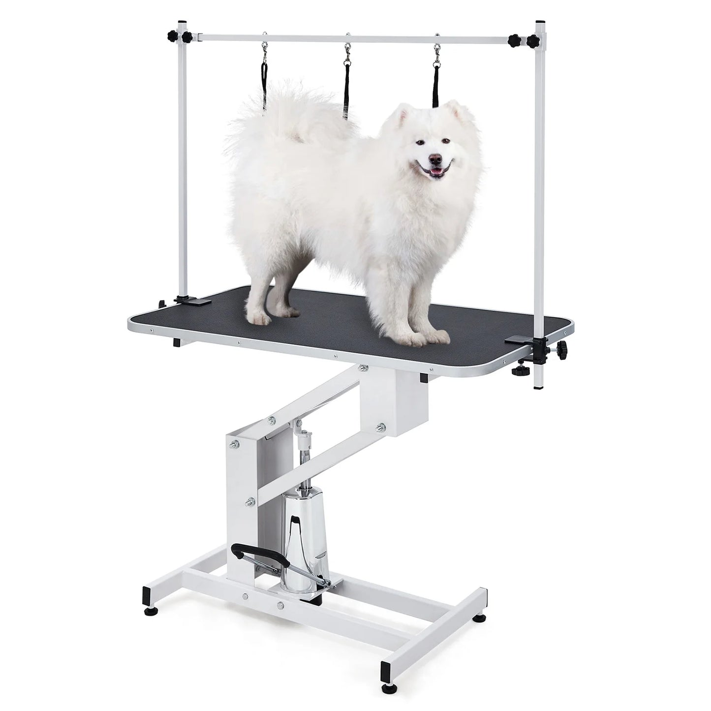 HiMISS Heavy Duty Hydraulic Dog Grooming Table With Overhead Arm