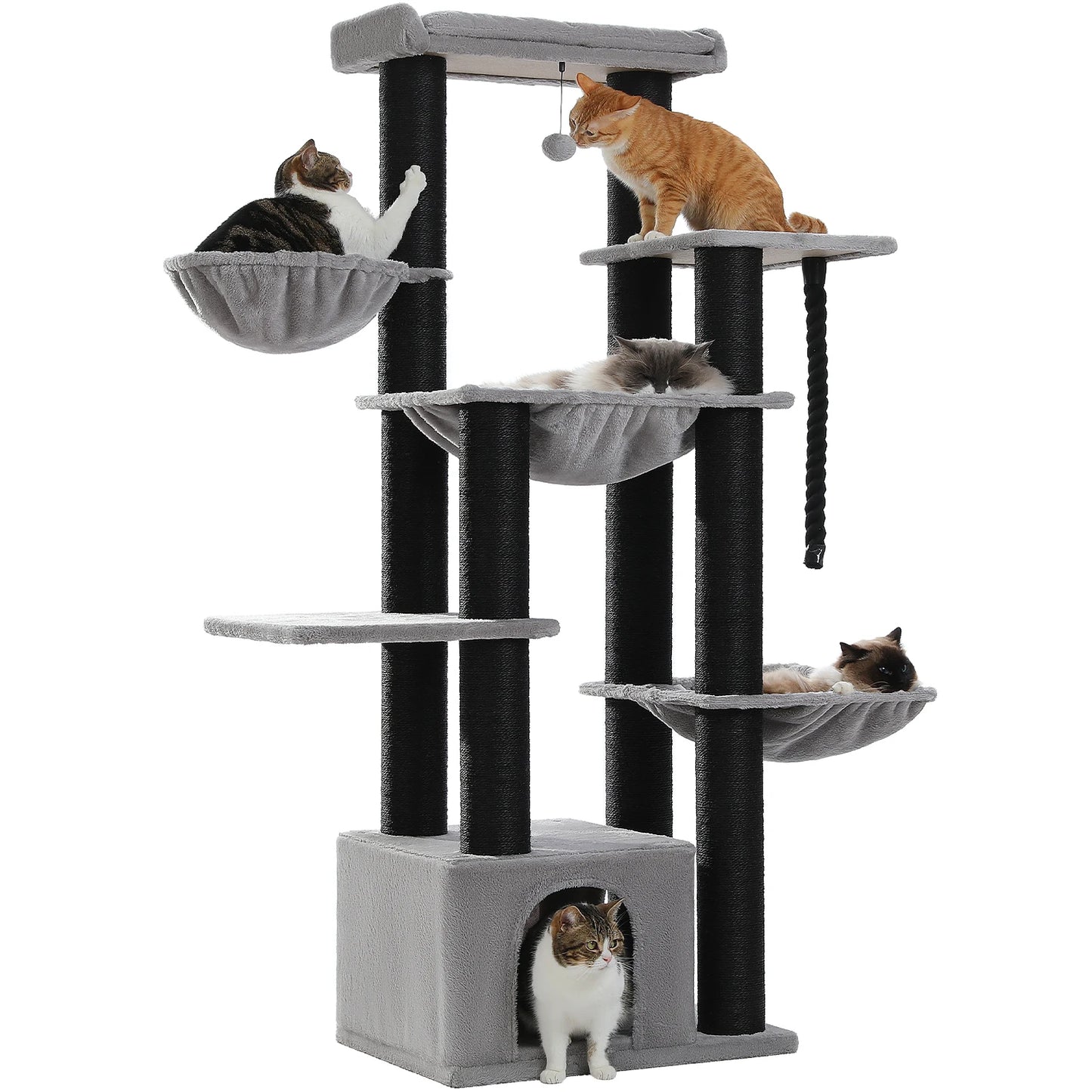 PEQULTICN Multi Level Cat Tree With Scratching Posts