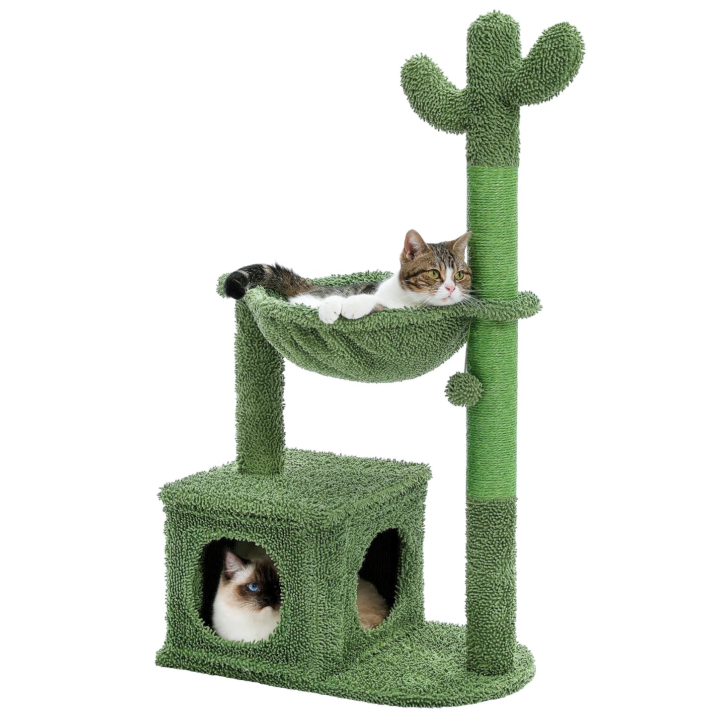 PEQULTI Cactus Cat Tree Condo Hammock Indoor Playground