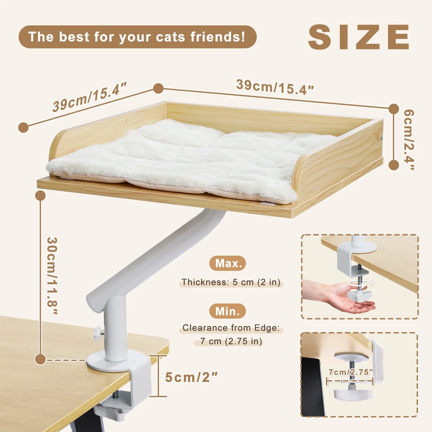 PAWZ Road Cat Desk Bed Stand 360 Degree Rotatable Hammock
