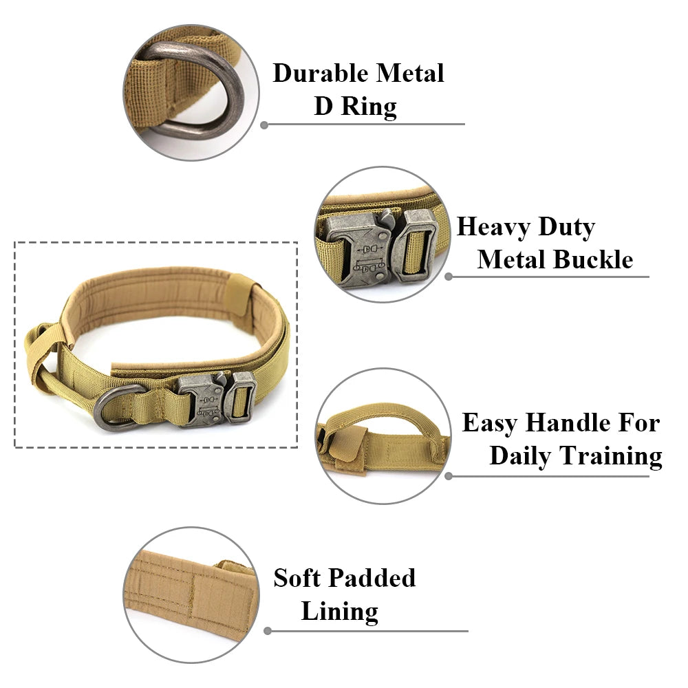 PETRAVEL CN Dog Training Collar Adjustable Tactical Leash Set