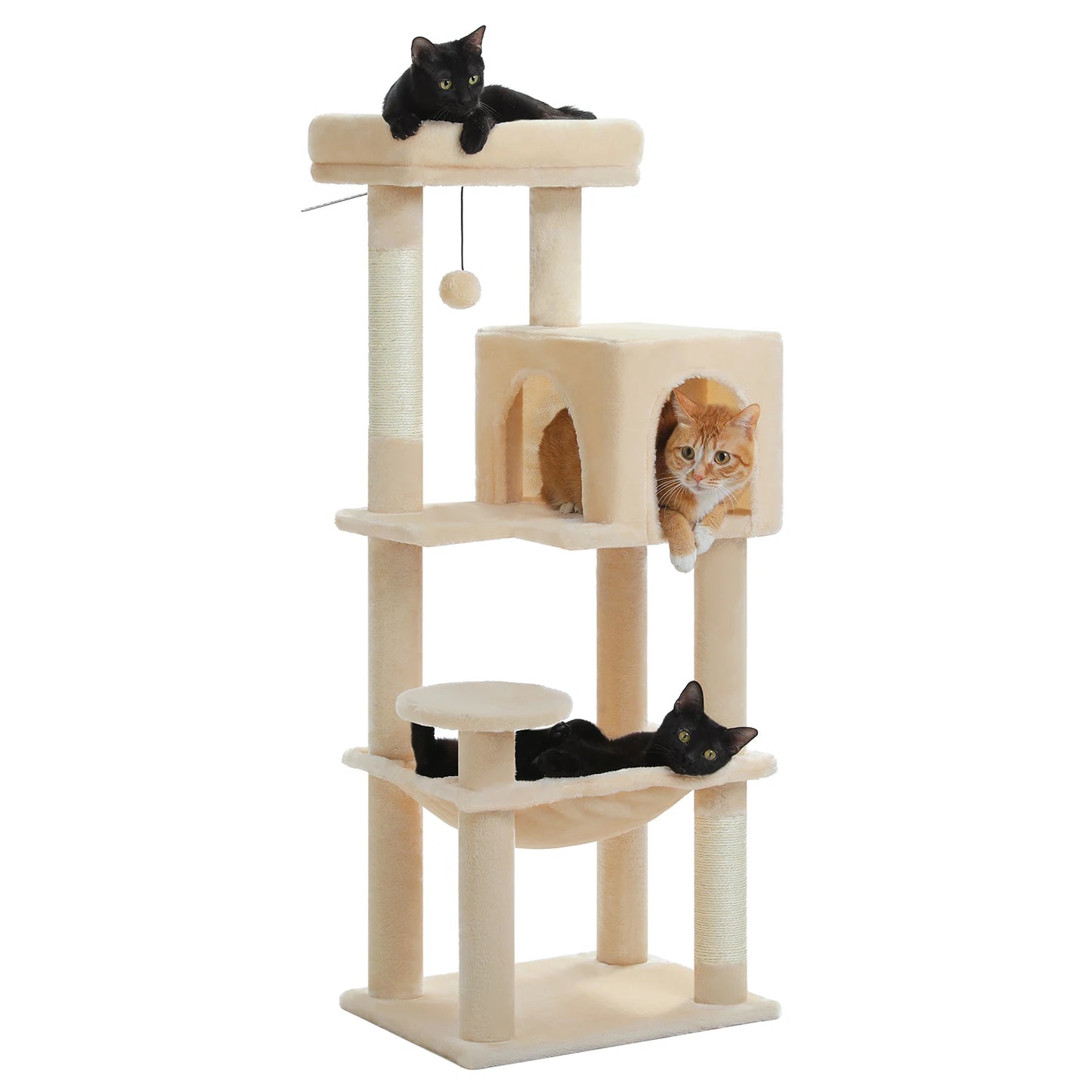 PEQULTICN Five Level Cat Tree Tower With Sisal Scratching