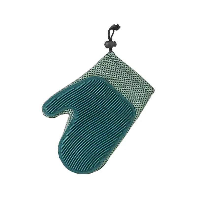 Pet Hair Remover Glove Double Sided Silicone Grooming Mitt For Cats Dogs