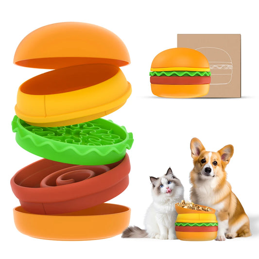 Pet Bowls Elevated 5 In 1 Slow Feeder Set for Dogs and Cats
