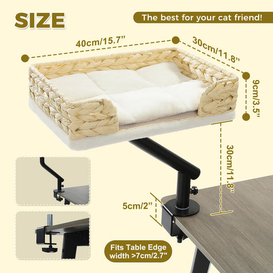 PAWZ Road Cat Desk Bed Stand 360 Degree Rotatable Hammock