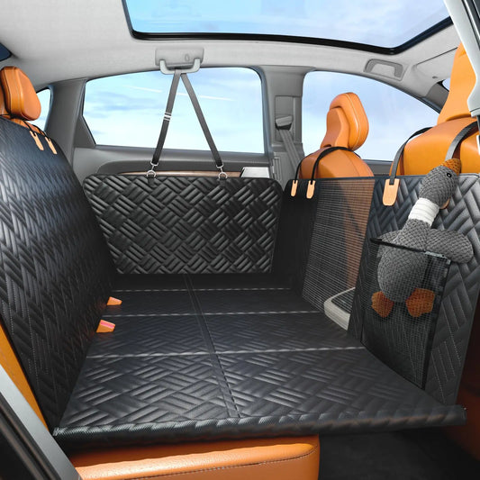 NONECN Dog Car Seat Cover With Rear Extender For Cars