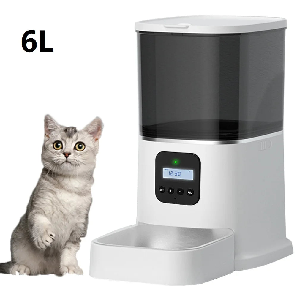 Iseebiz Automatic Pet Feeder With Voice Recorder For Cats