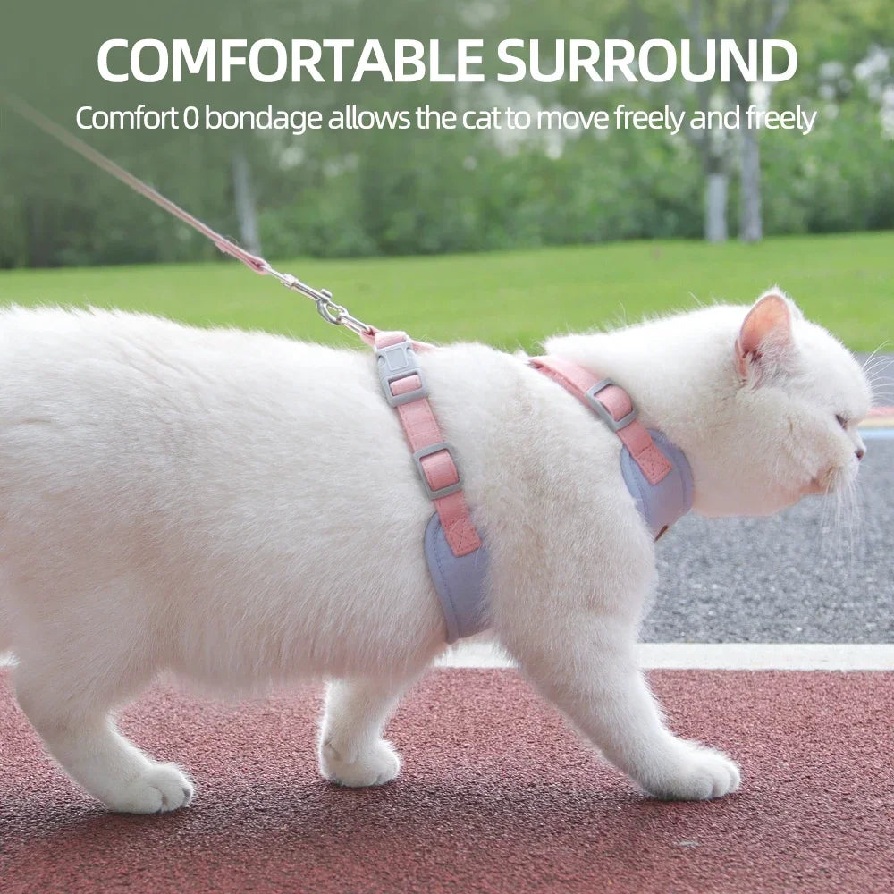 XLeiPet Cozy Soft Cat Harness And Leash Set