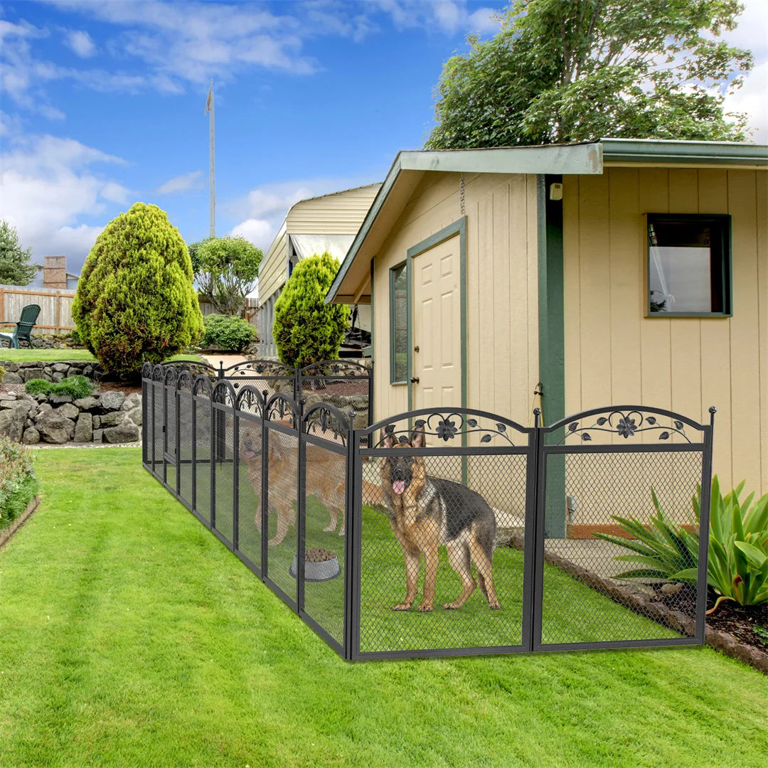 BINGOPAW Heavy Duty Dog Playpen With Waterproof Pad Indoor Outdoor