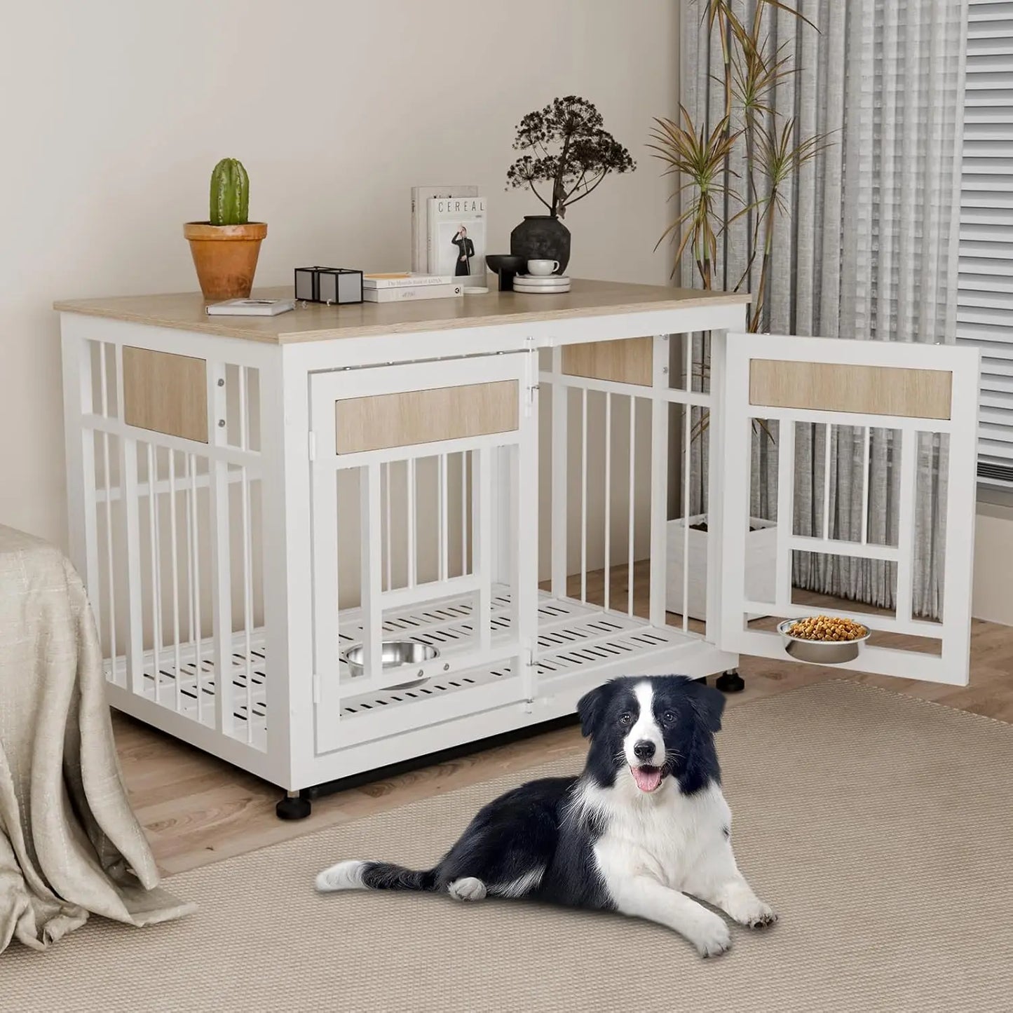 OLYMSOLD Heavy Duty Dog Crate Furniture End Table