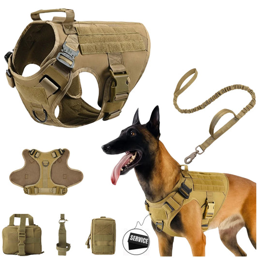 COOYOMOOCN Tactical Dog Harness No Pull Adjustable Service Vest