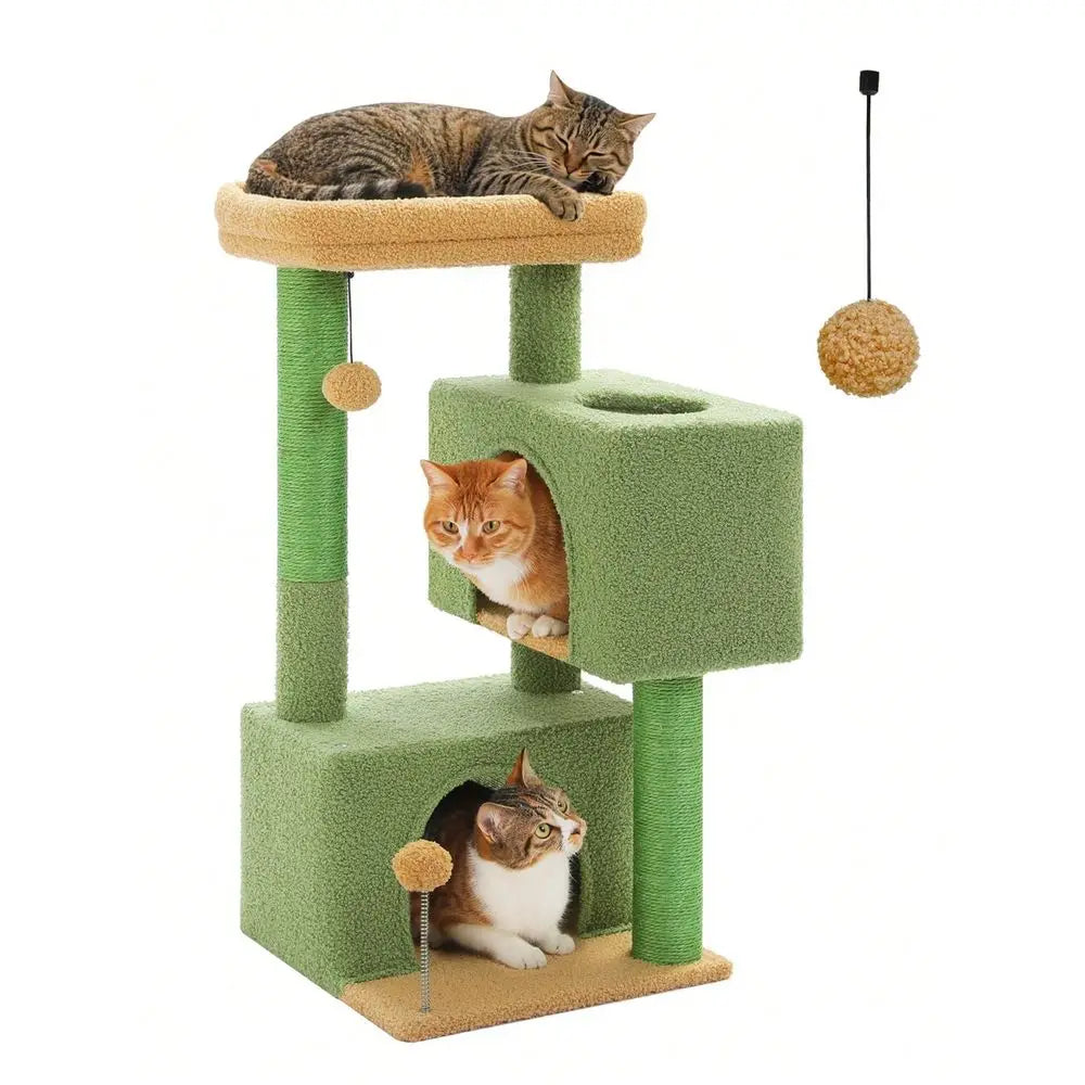 XMSJ Cat Tree Tower Multilevel With Sisal Posts And Toys