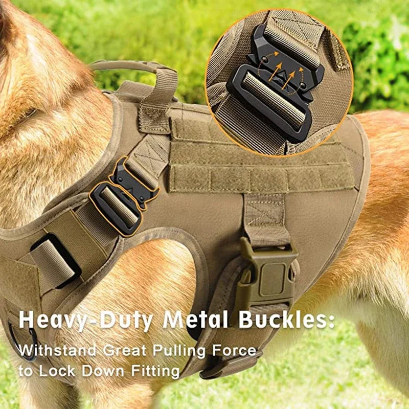 COOYOMOOCN Tactical Dog Harness No Pull Adjustable Service Vest