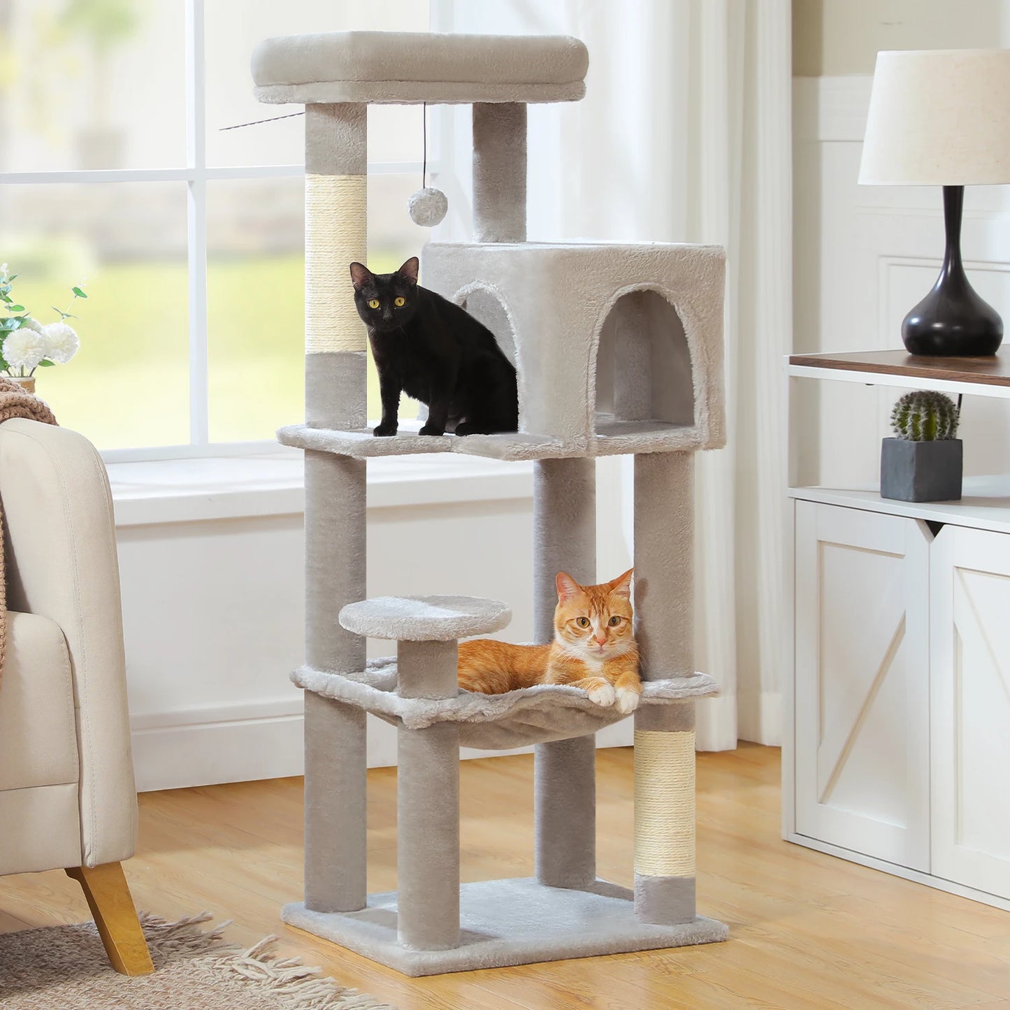 PEQULTICN Five Level Cat Tree Tower With Sisal Scratching