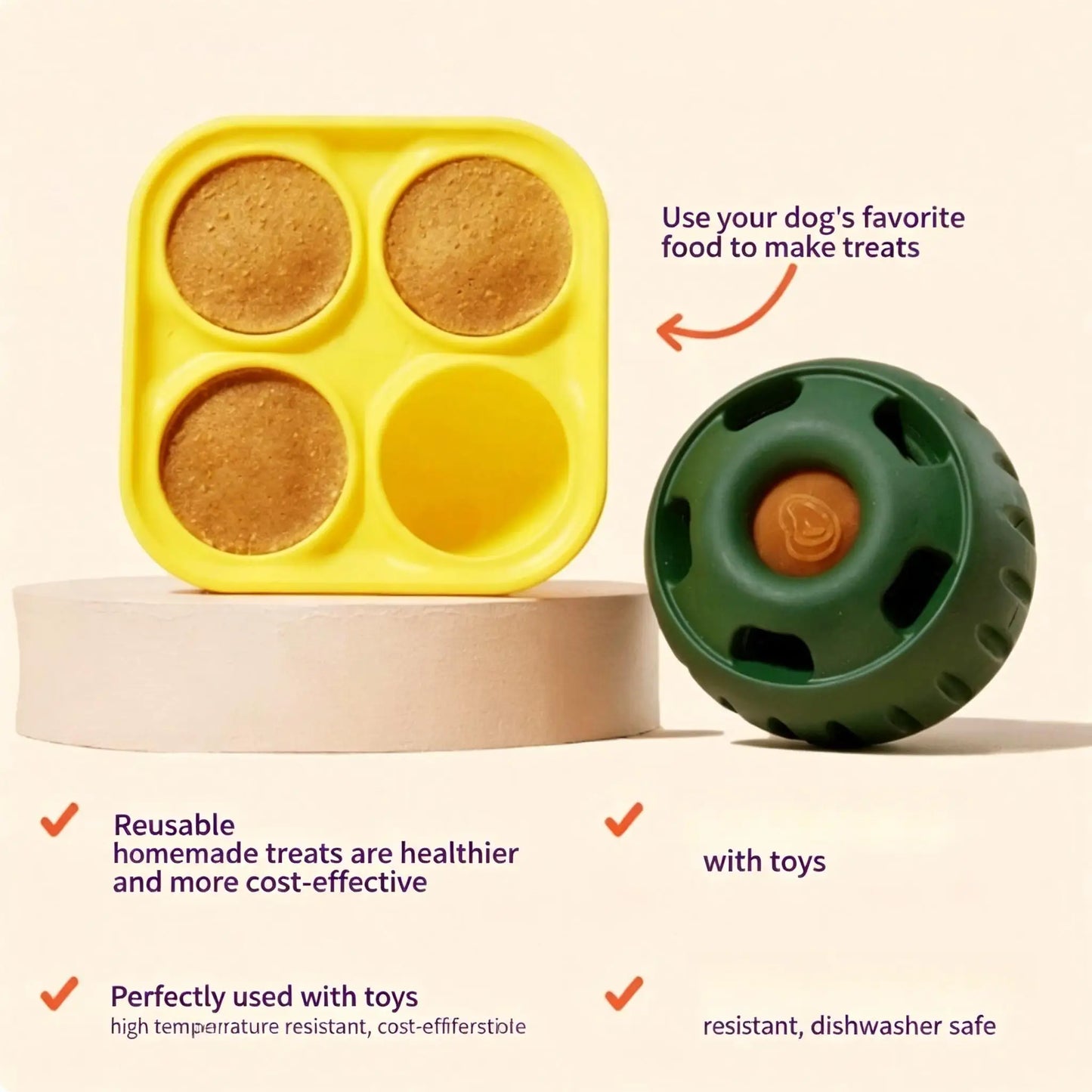 Durable Chew Toy for All Dog Breeds, Silicone Training Ball Set, Slow Feeding, Interactive Treat Puzzle, Teeth Cleaning Pet Toy