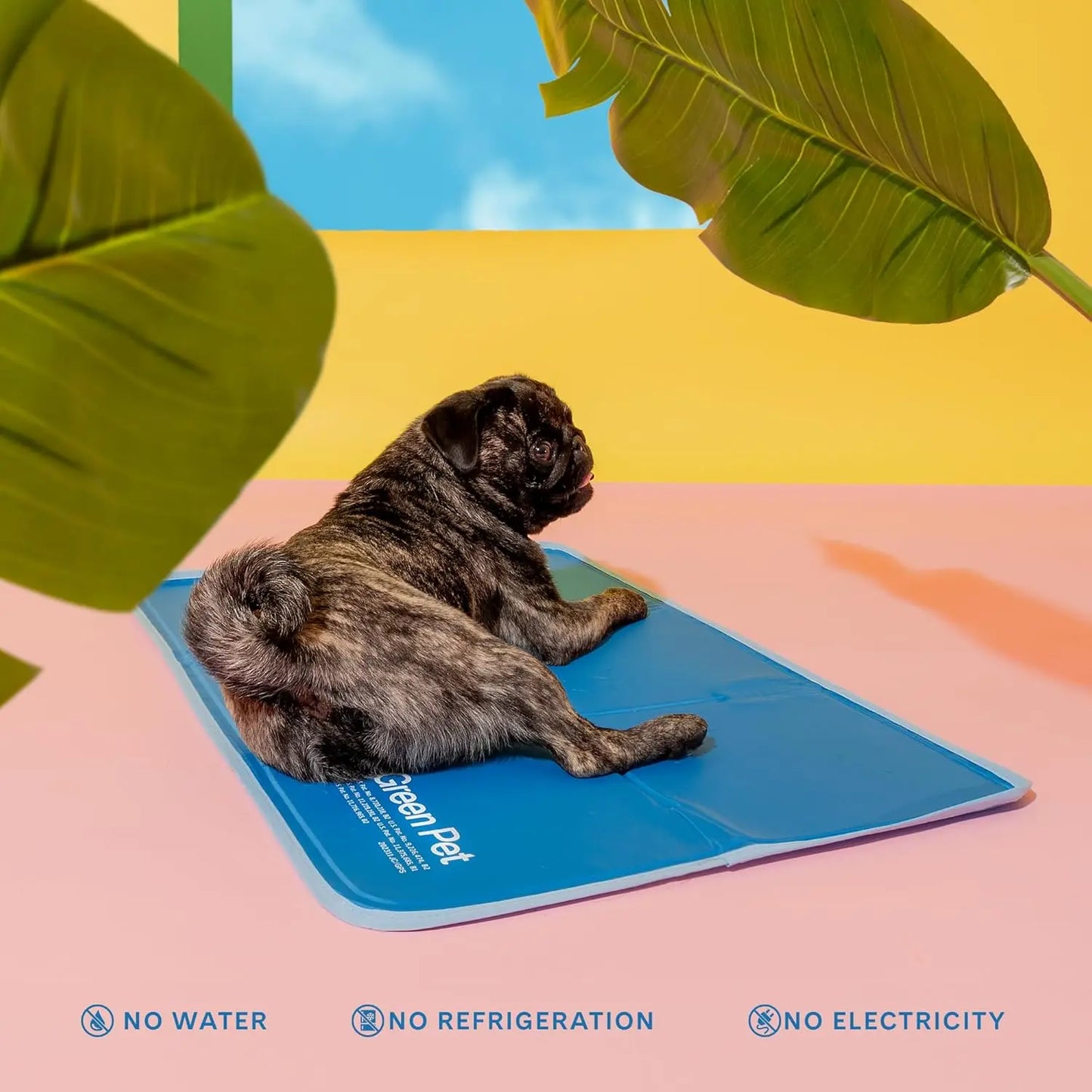 Self Cooling Pet Mat With Pressure Activated Gel Pad For Dogs And Cats