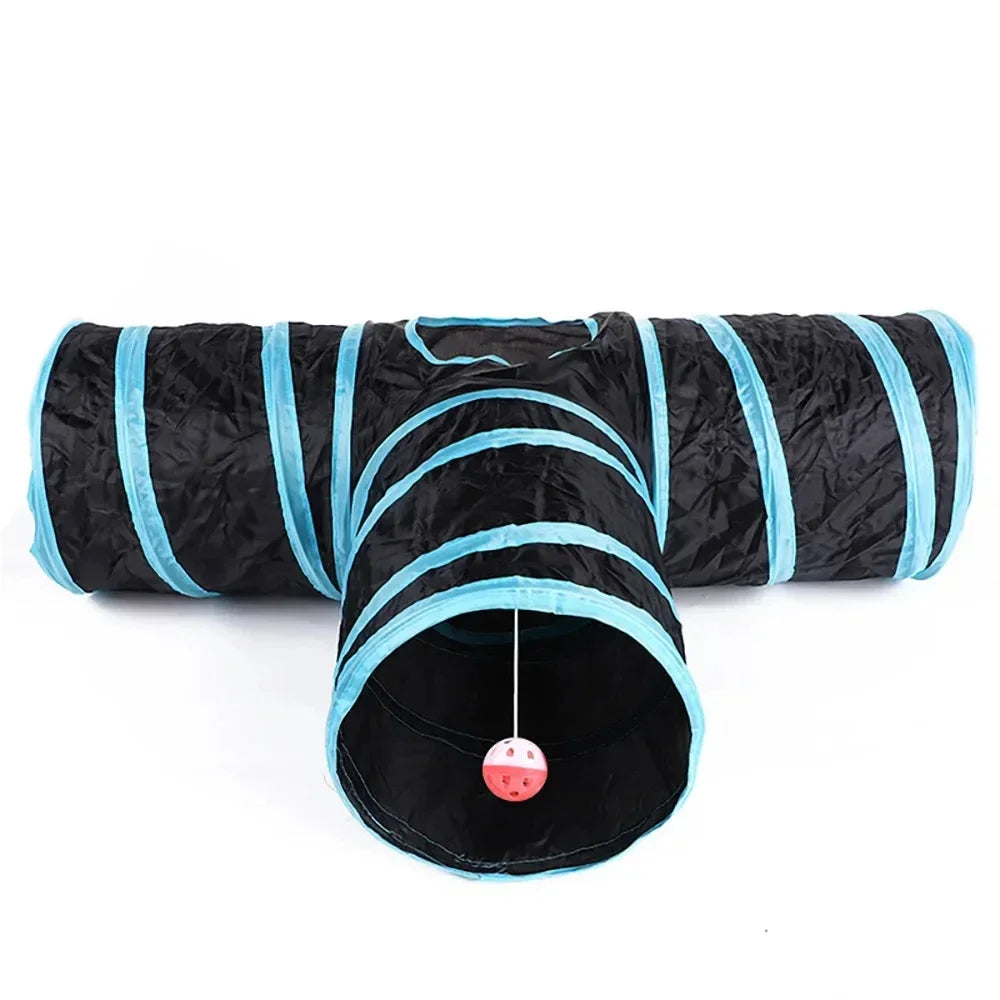 Foldable Cat Tunnel Toy For Indoor Play And Exercise