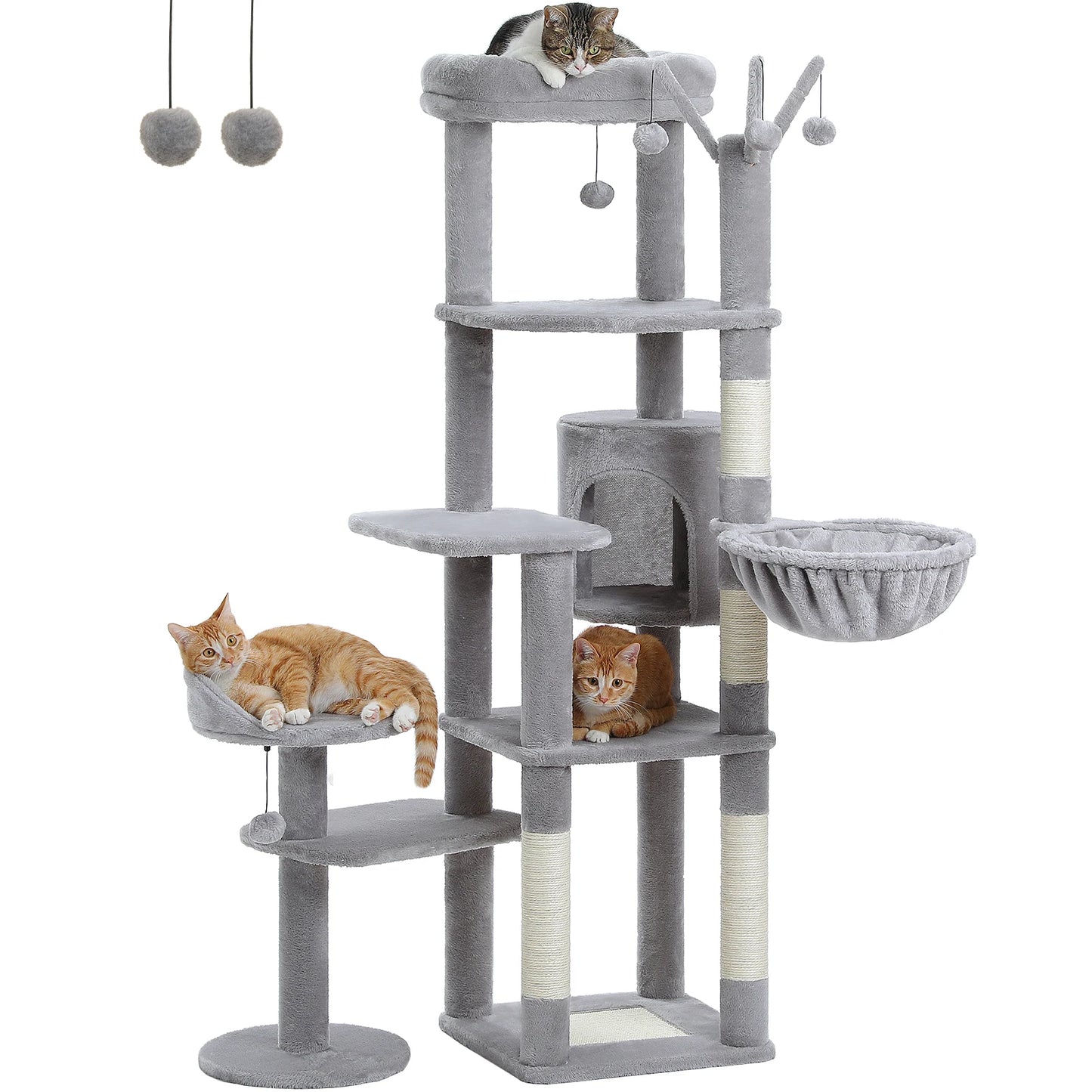 PEQULTICN Multi-Level Cat Tree With Scratching Post Tower