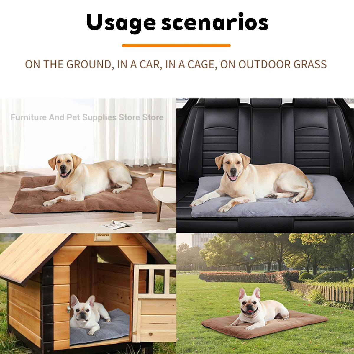 Nonecn Self Heating Pet Pad Extra Warm Dog Kennel Mat
