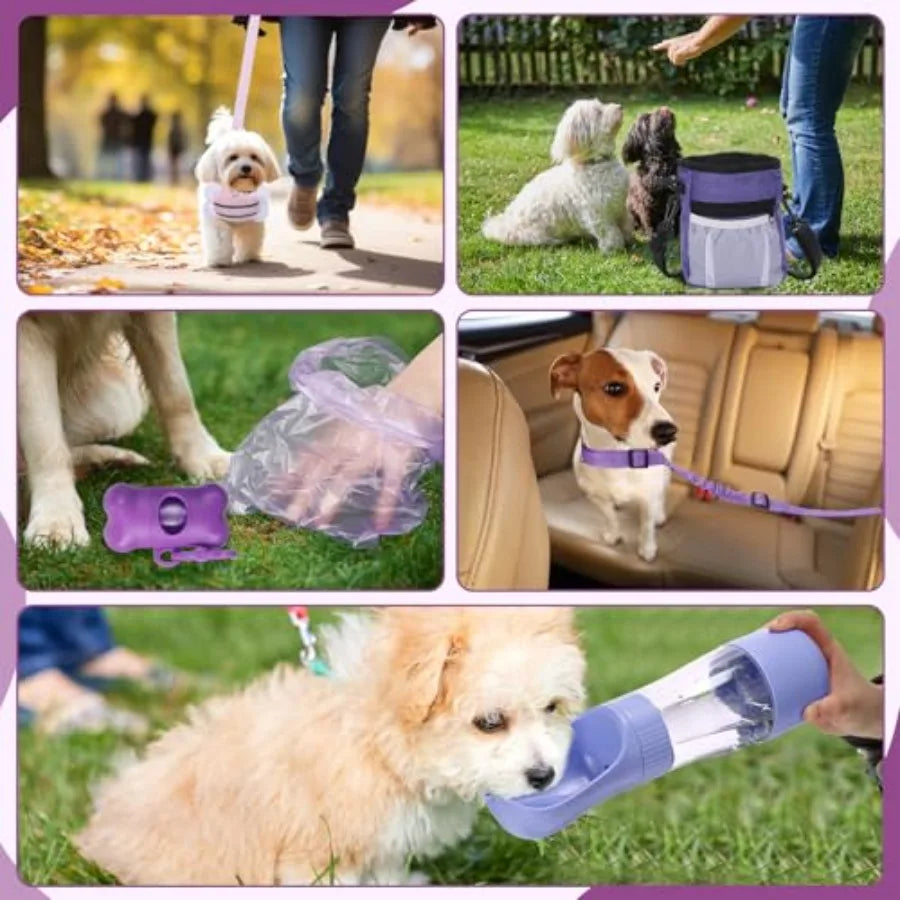 50 Pcs Puppy Supplies Starter Kit for Small Dogs Puppy Essentials Includes Leash Bowls Teeth Brushes Water Bottle and More Acce
