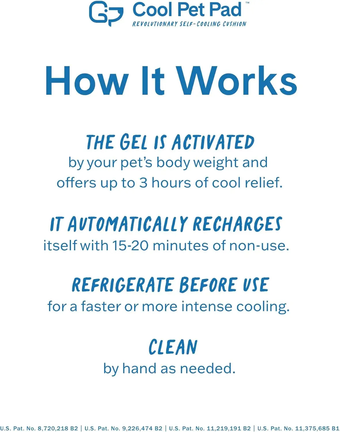 Self Cooling Pet Mat With Pressure Activated Gel Pad For Dogs And Cats