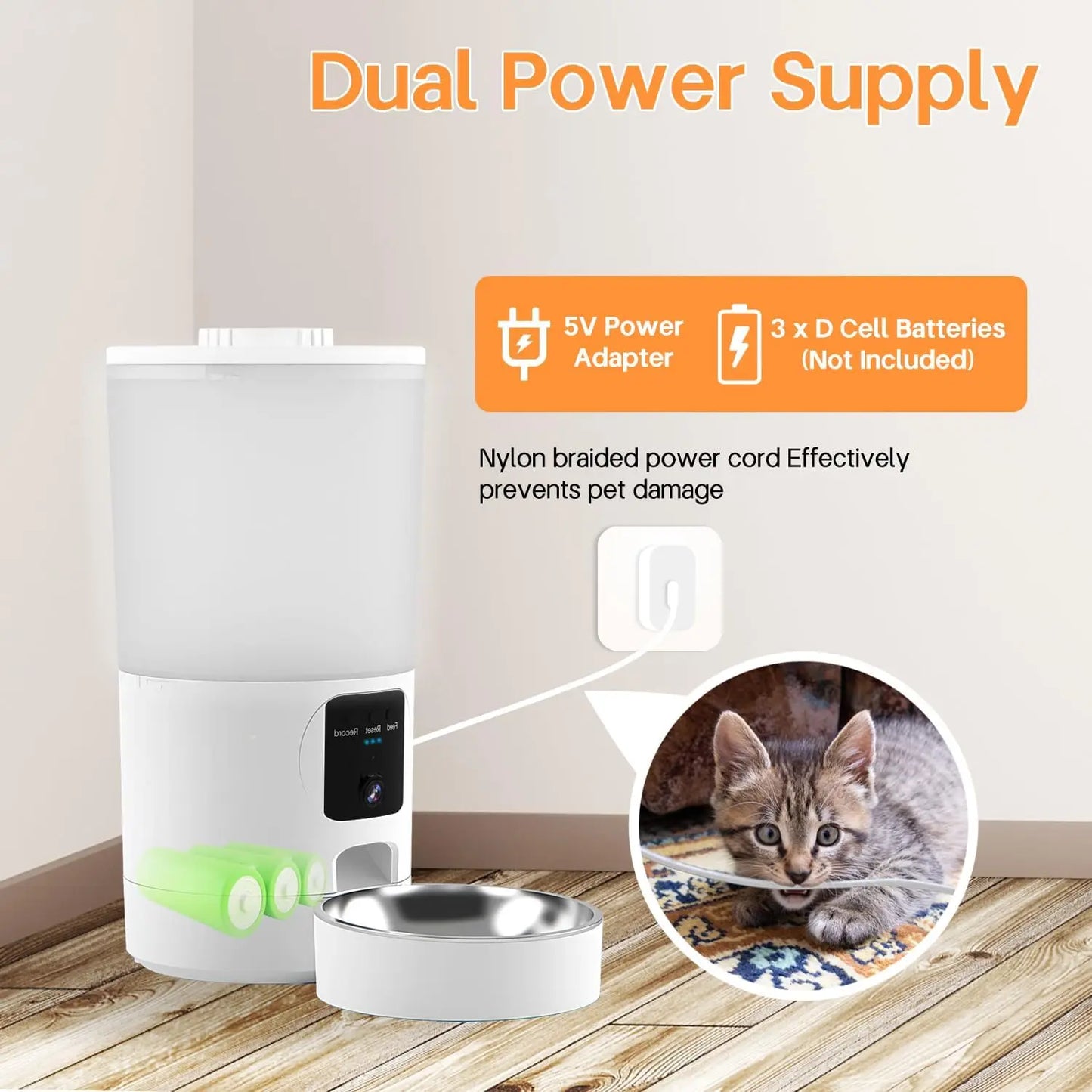 XMSJ Automatic Cat Feeder With 2K Camera And Smart App