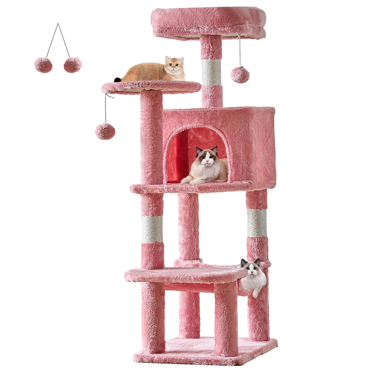 JHK Cat Tree Multi Cat Climbing Tower With Scratching Posts