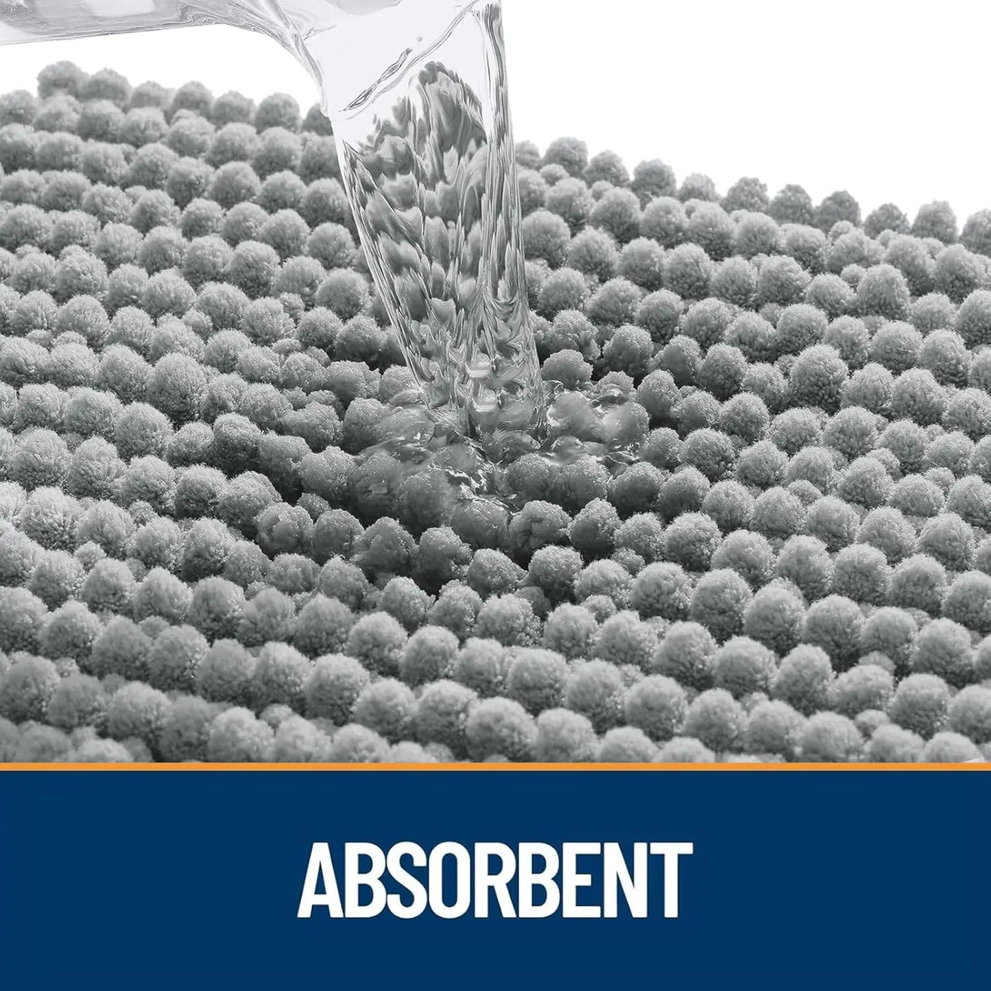 Ultra Absorbent Chenille Mud Doormat 30x20, Non-Slip Washable Pet Mat for Indoor Entryway, Quick-Dry Dog Bed Mats Grey