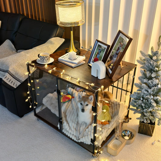 BINGOPAW Dog Crate Furniture Style End Table Kennel