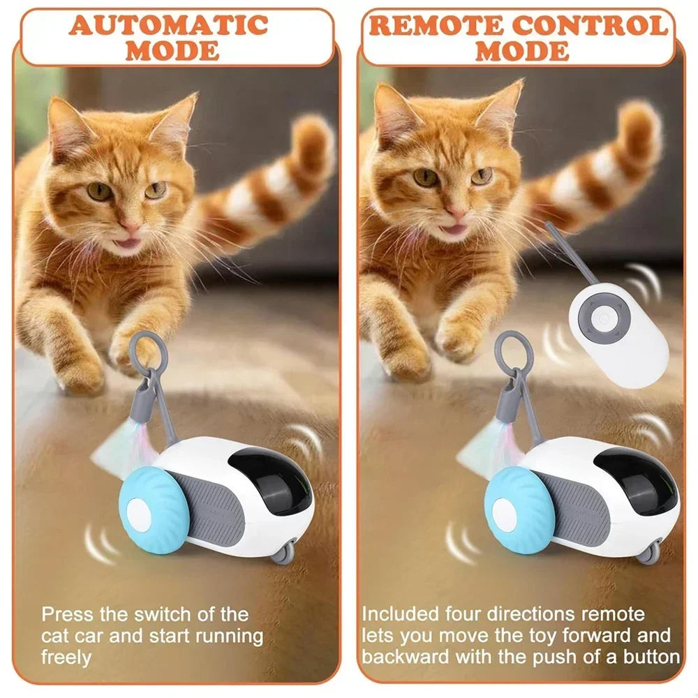 Automatic Rolling Remote Control Cat Toy for Interactive Kitten Play