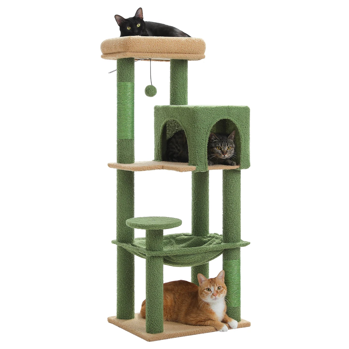 PEQULTICN Five Level Cat Tree Tower With Sisal Scratching
