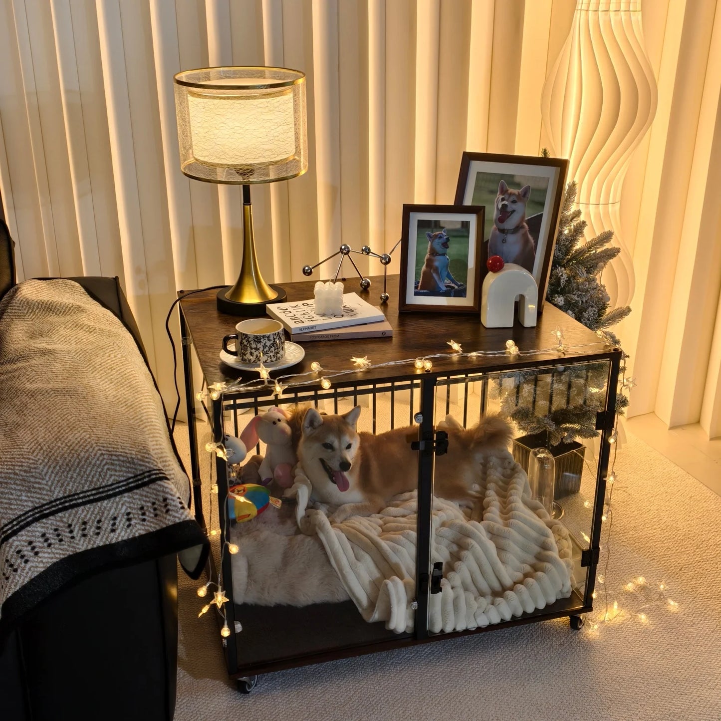 BINGOPAW Dog Crate Furniture Style End Table Kennel