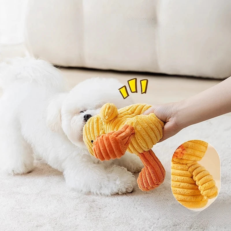 Cartoon Small Animal Pet Plush Toy with Sound, Chew-resistant, Self-entertaining, Suitable for Medium and Small-sized Dogs and