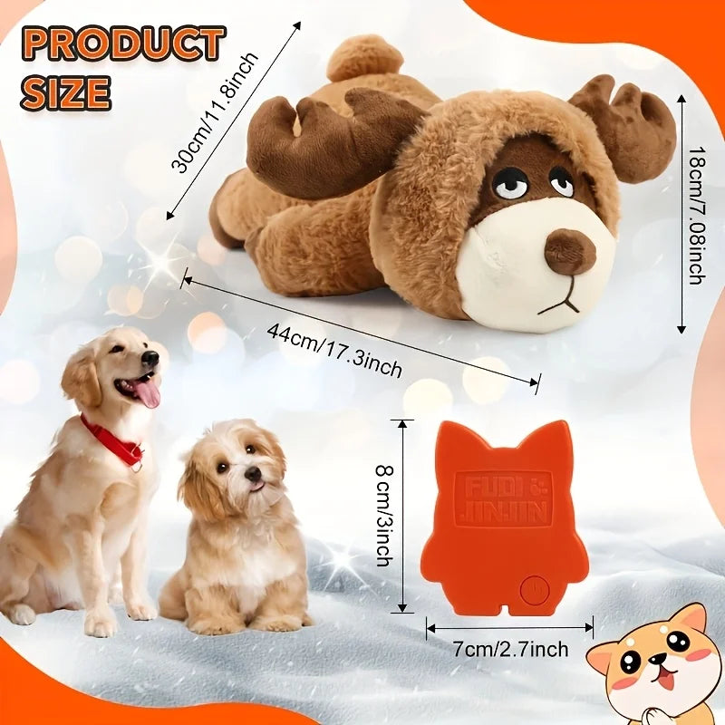Elk Heartbeat Toys, Dog Toy, Pet Heartbeat Series Toys, Sleep Companion Pillow Toys, Behavior Training Comfort Toys, Puppy