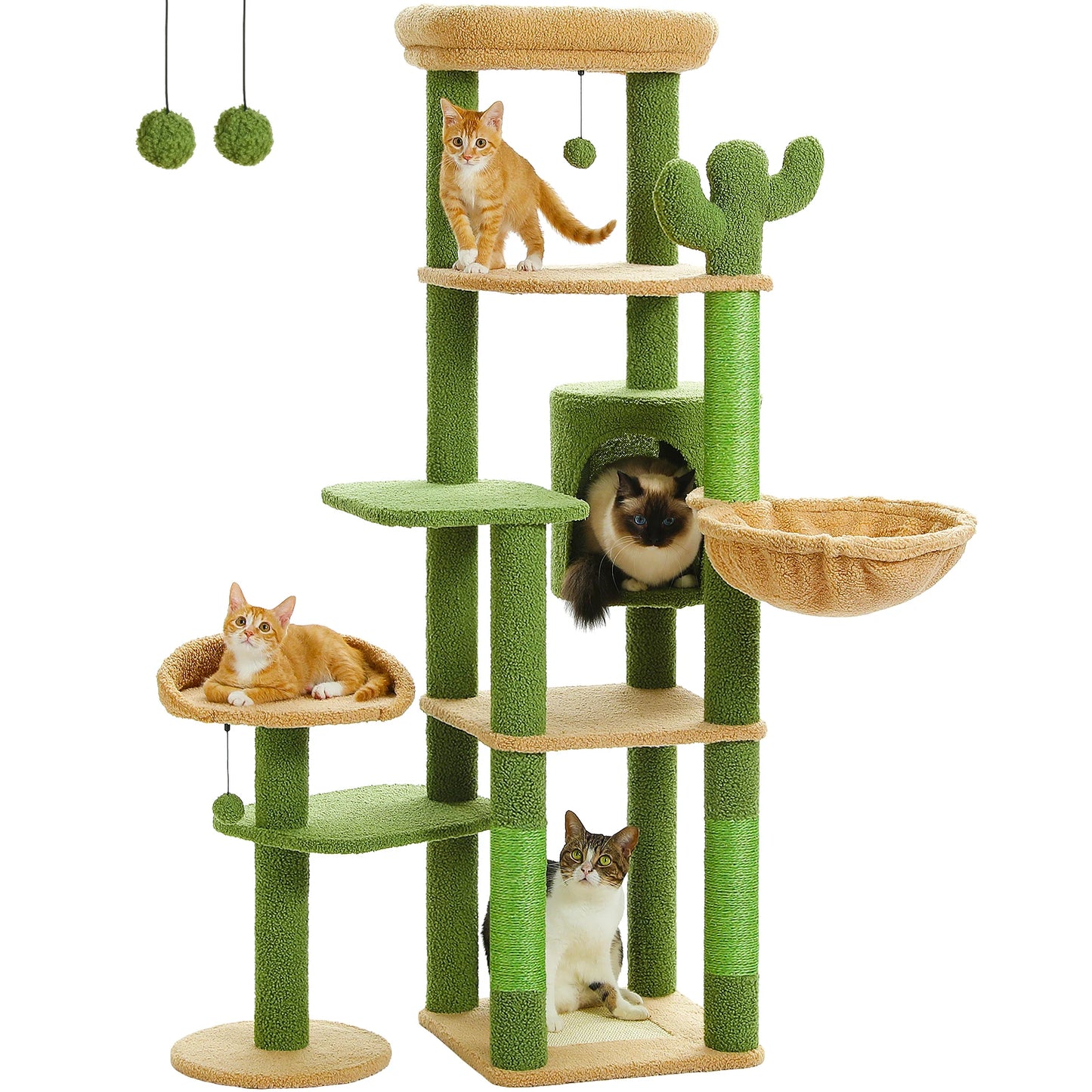 PEQULTICN Multi-Level Cat Tree With Scratching Post Tower