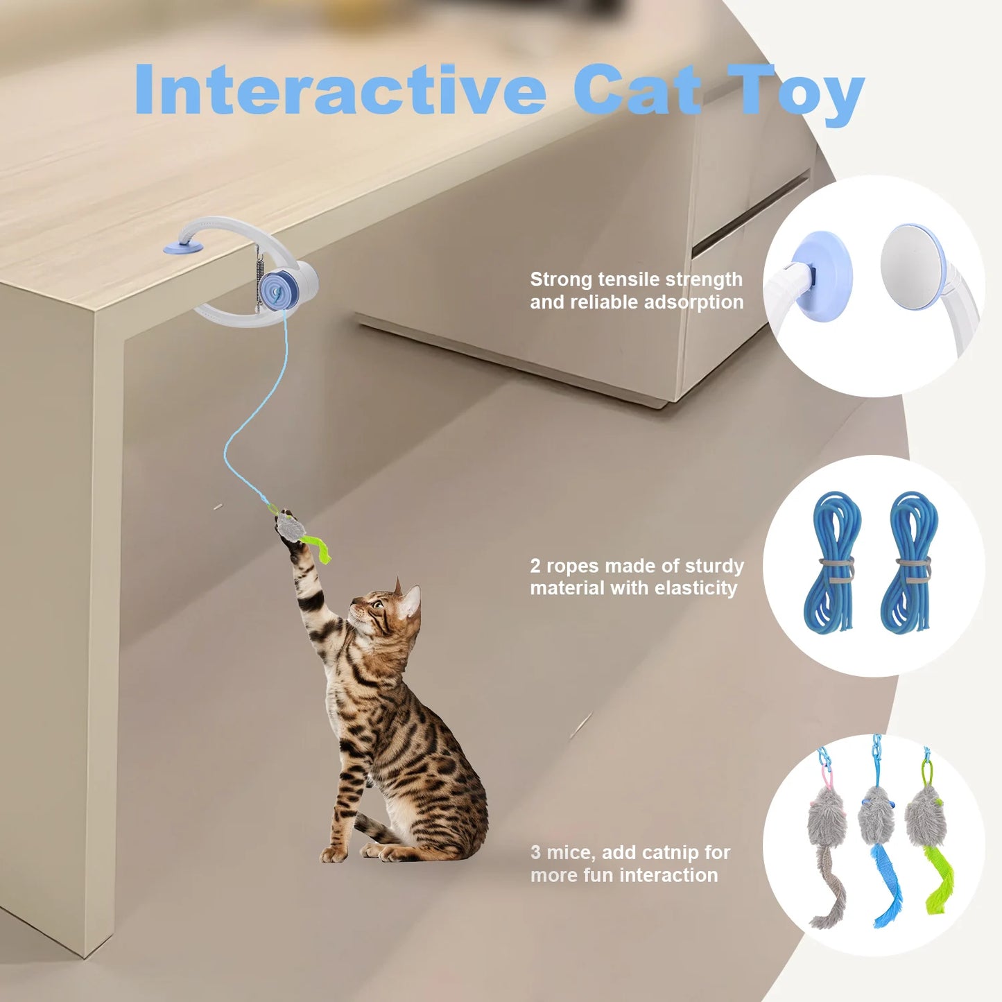 Cityflee USB Rechargeable Electric Door Hanging Cat Toy With Motion