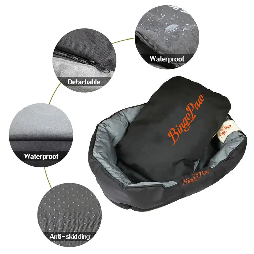 BINGOPAW All-Season Dog Bed Calming Cushion with Oxford Cover