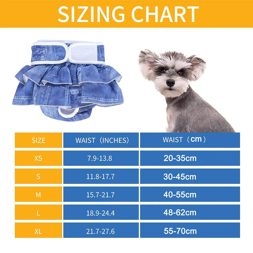 NONEDog Litter Reusable Female Dog Diapers Washable Highly Absorbent