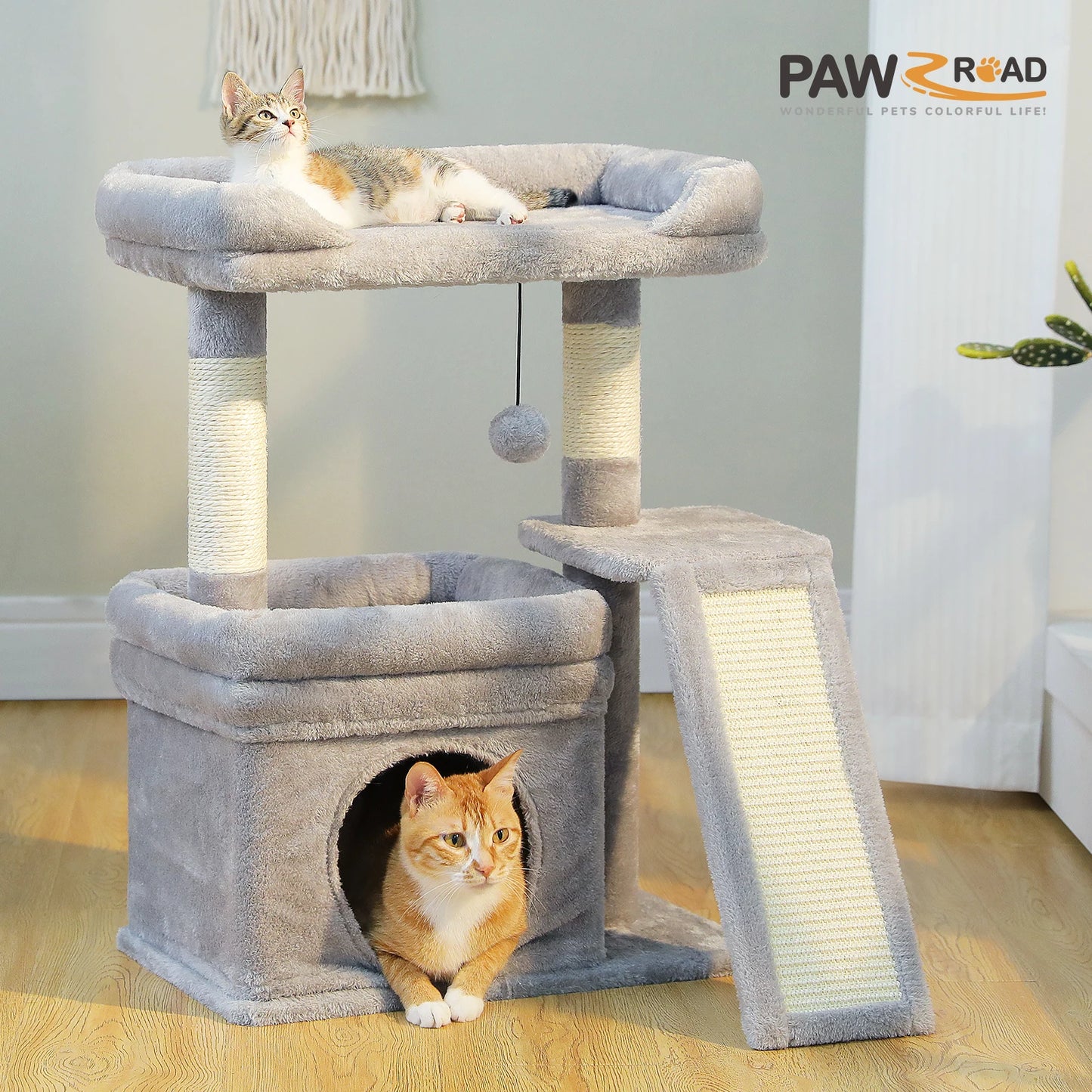 PAWZ Road Cat Tree Indoor Tower With Scratching Post