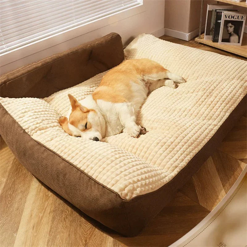 NONECN Cotton Heated Dog Sofa Bed For Autumn Winter Comfort