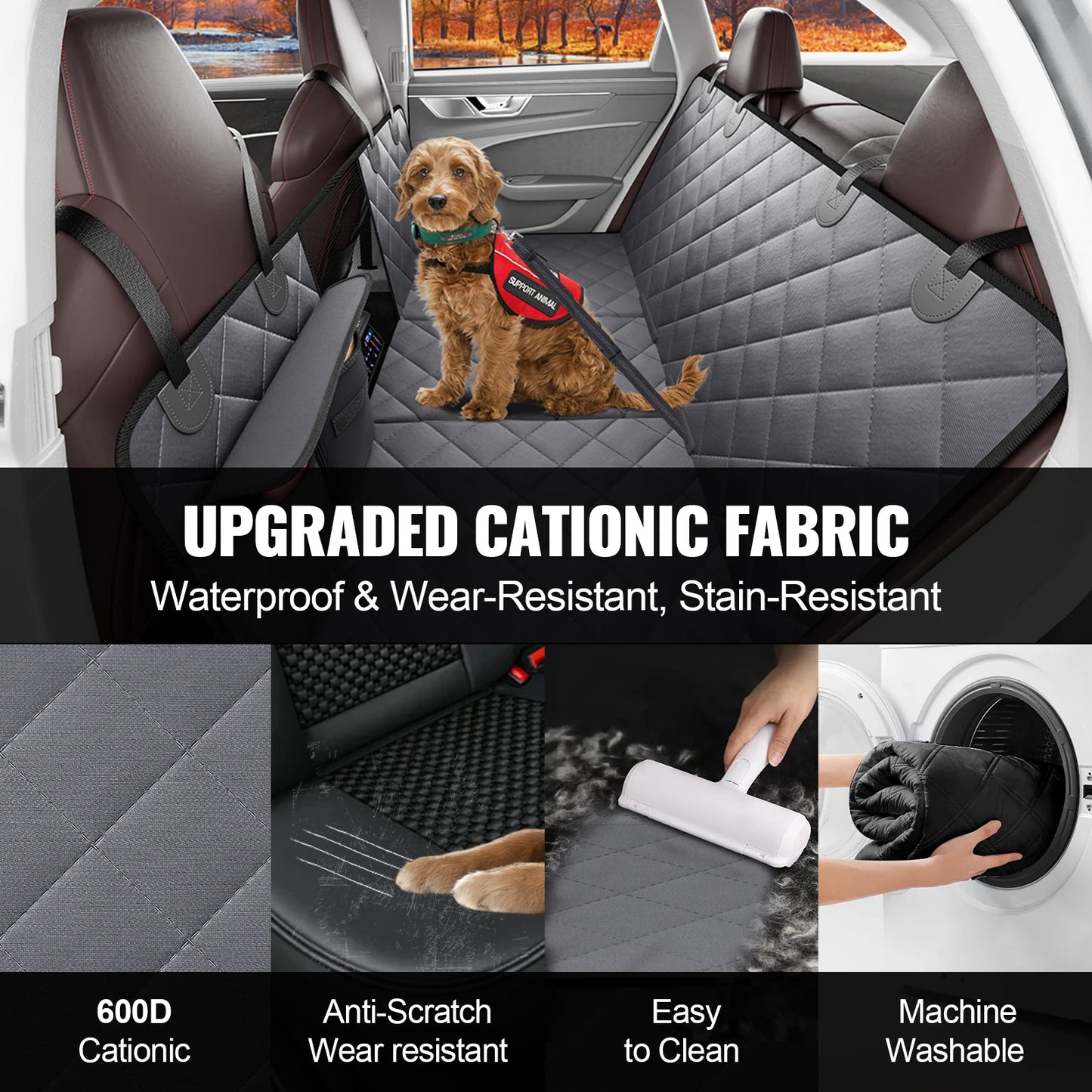 SucceBuy Back Seat Extender Dog Hammock Car Seat Cover Waterproof