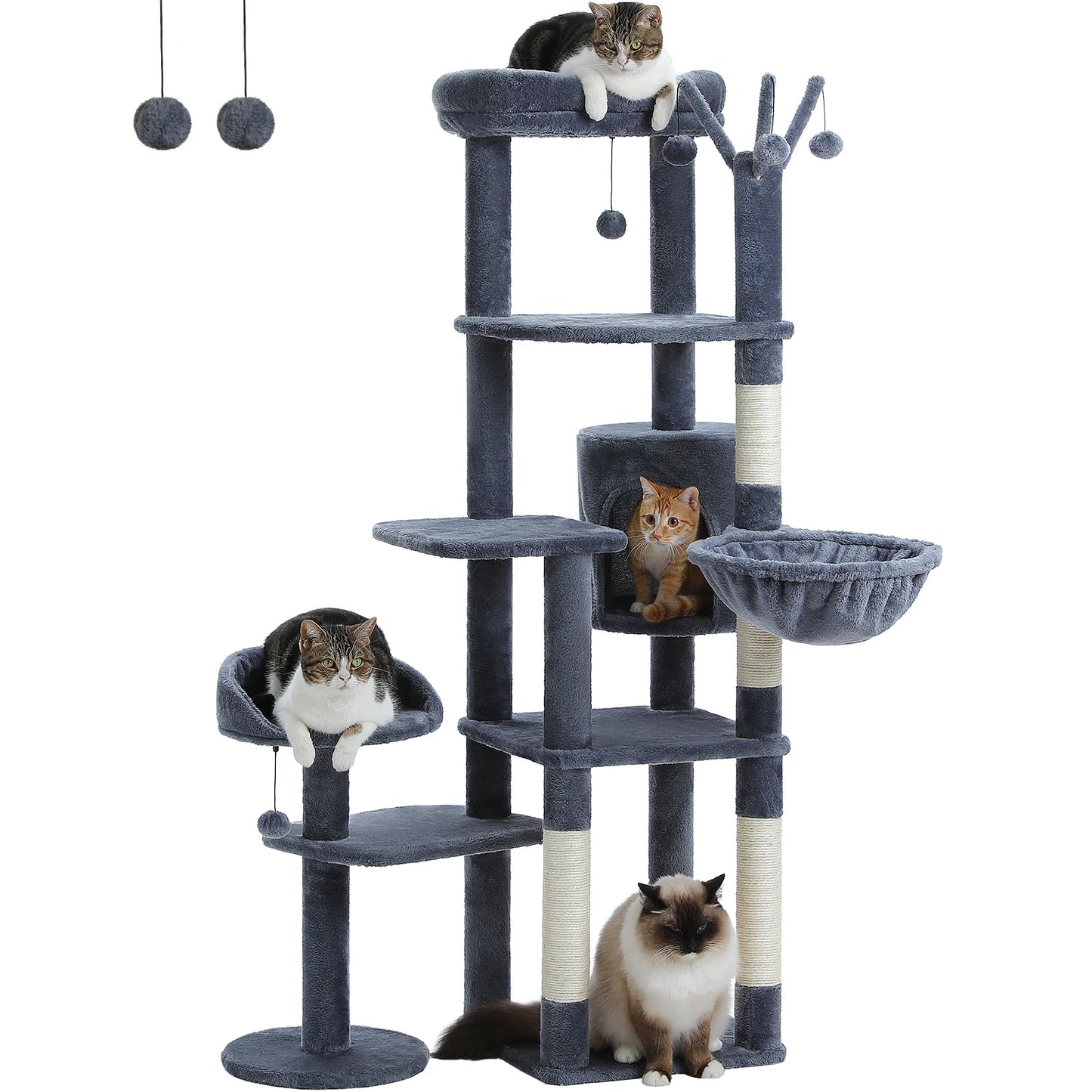 PEQULTICN Multi-Level Cat Tree With Scratching Post Tower