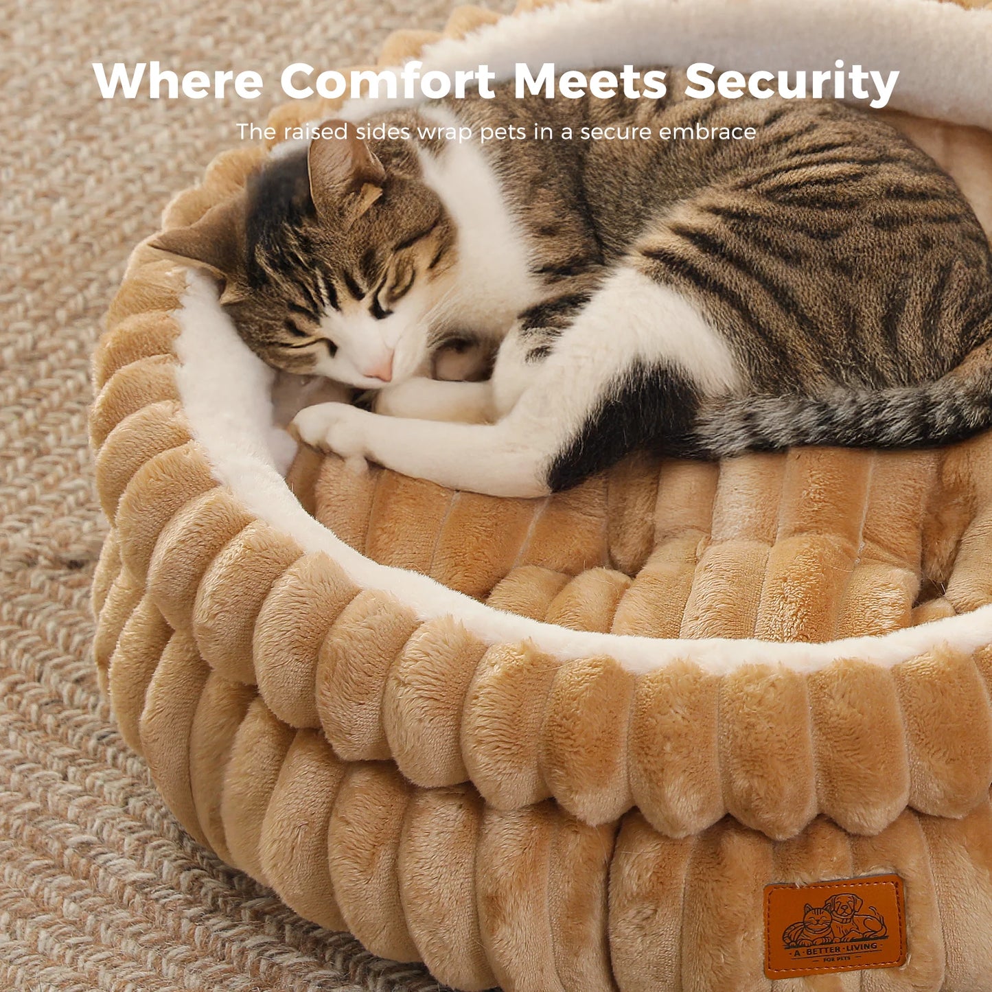 PAWZ Road Round Washable Dog Bed Anti-Slip