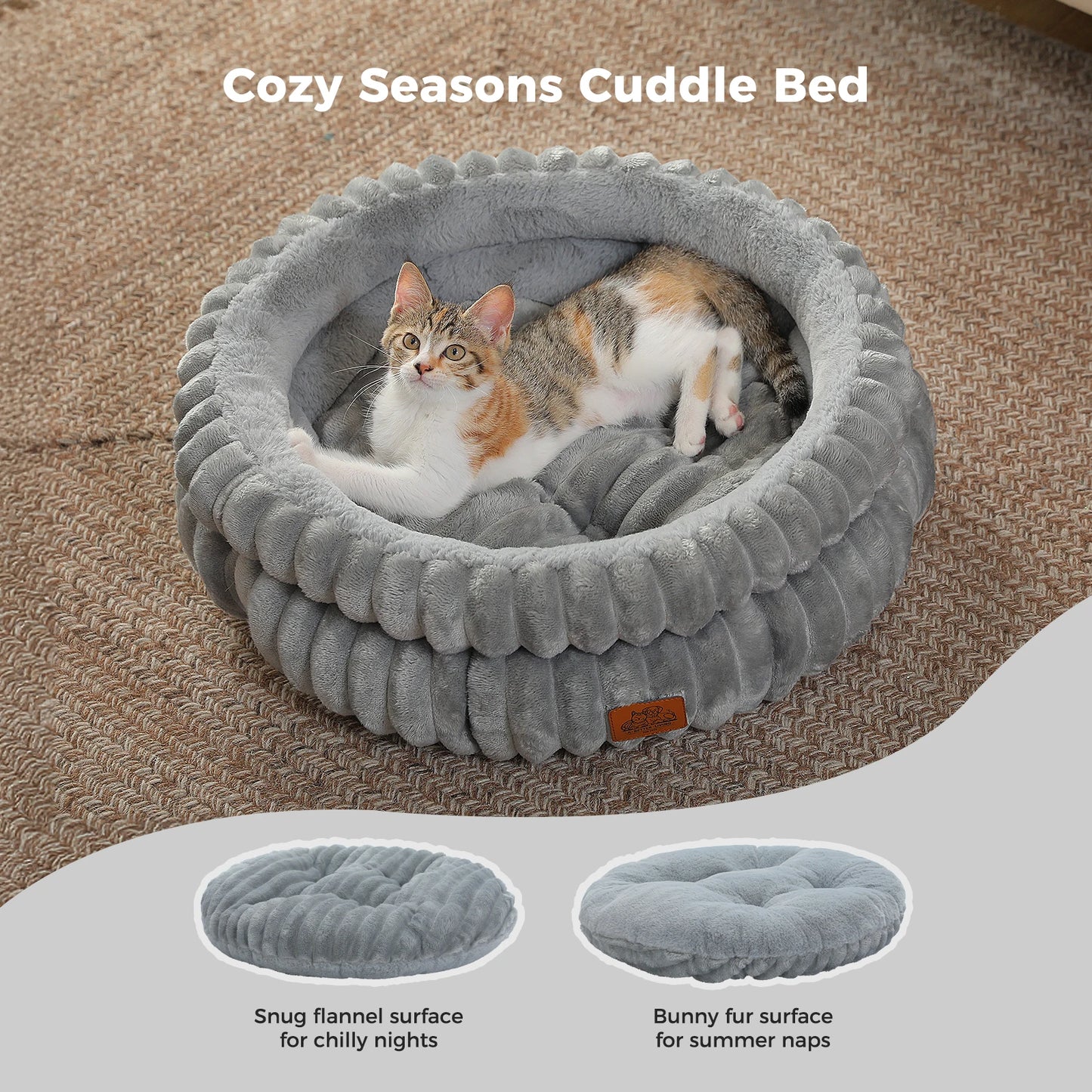 PAWZ Road Round Washable Dog Bed Anti-Slip