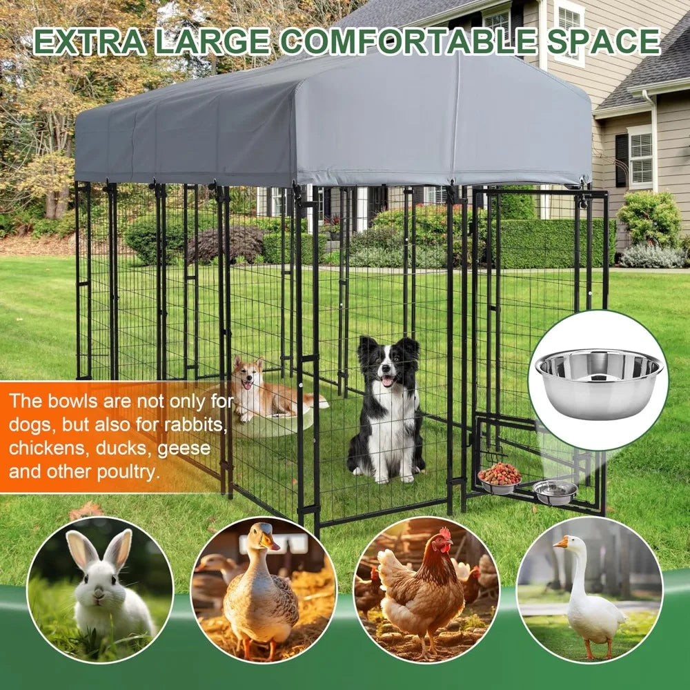 Heavy Duty Outdoor Dog Kennel With Roof And Secure Lock