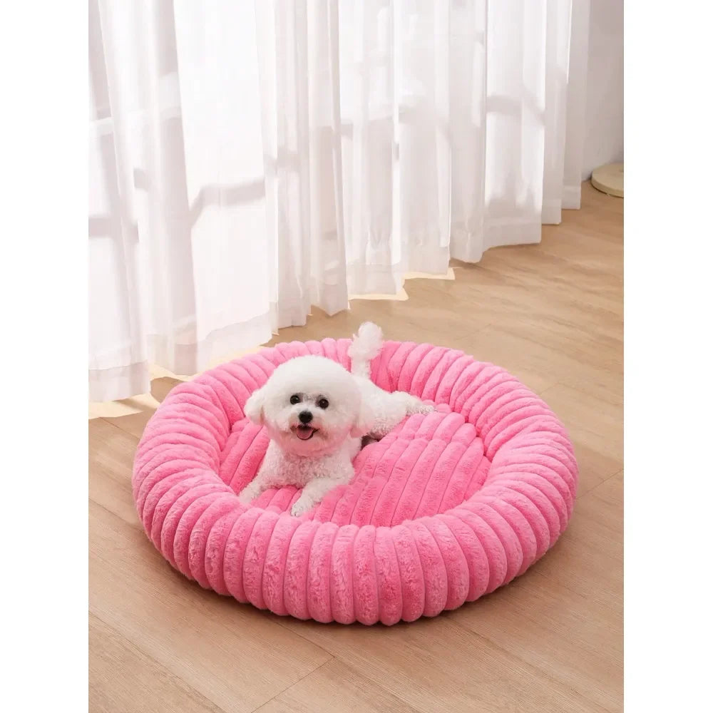 Four Season Orthopedic Donut Dog Bed For Comfort And Support