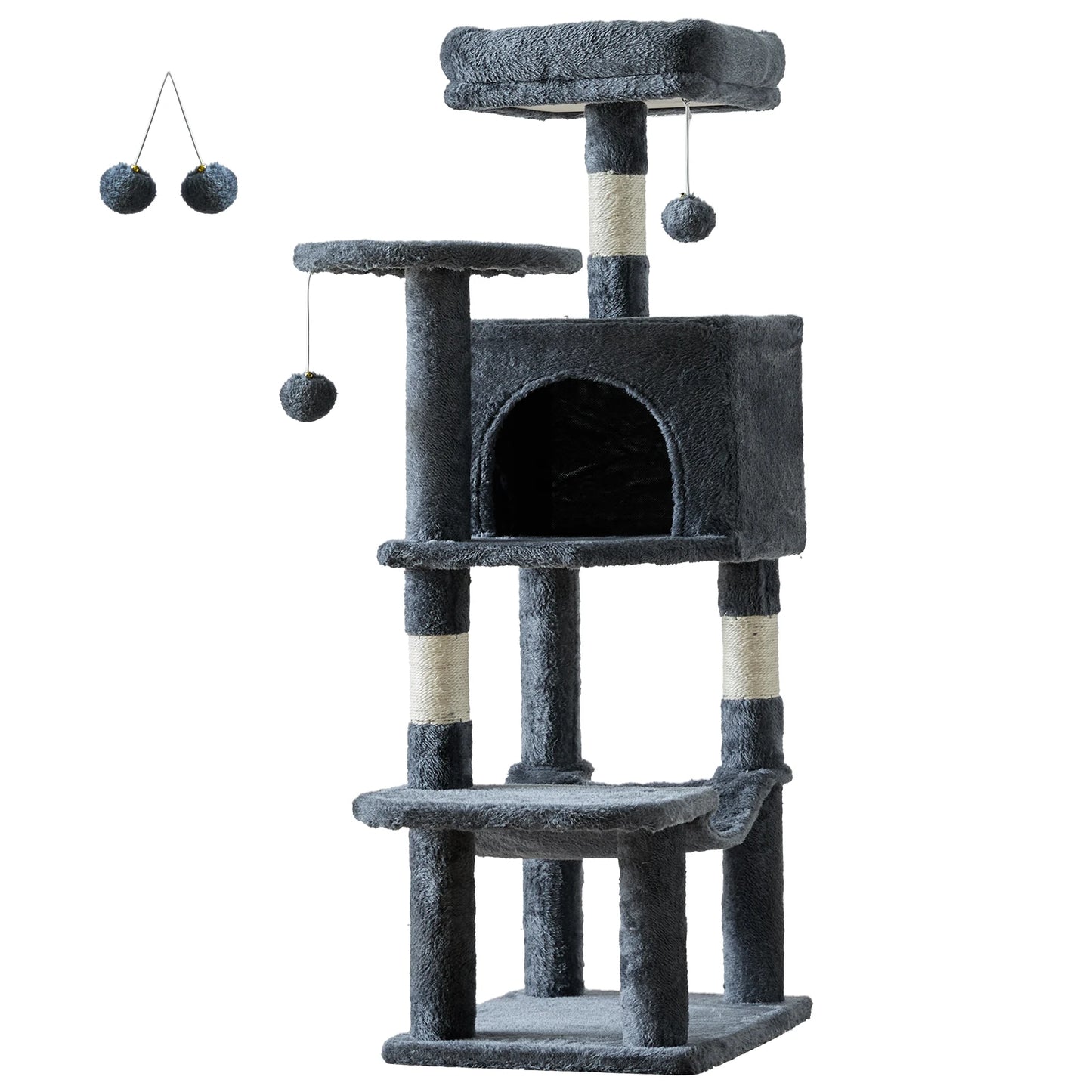 JHK Cat Tree Multi Cat Climbing Tower With Scratching Posts