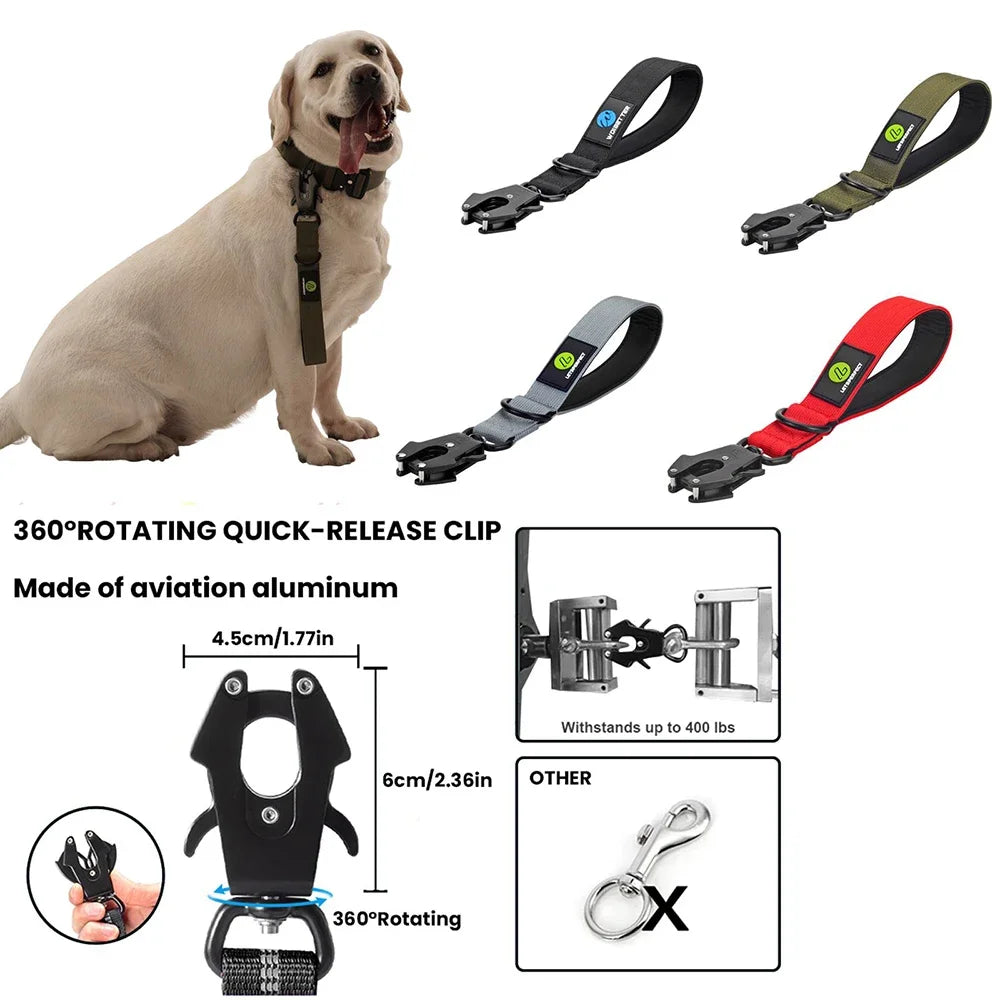 Heavy Duty Nylon Dog Leash Traffic Padded Handle For Training