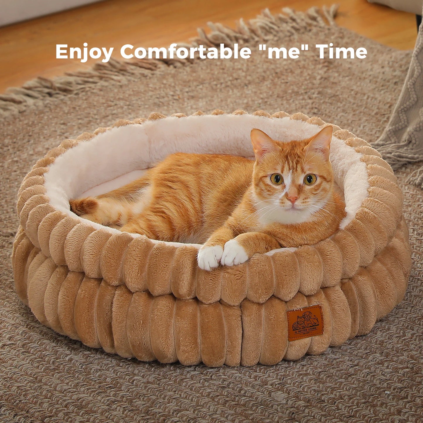 PAWZ Road Round Washable Dog Bed Anti-Slip